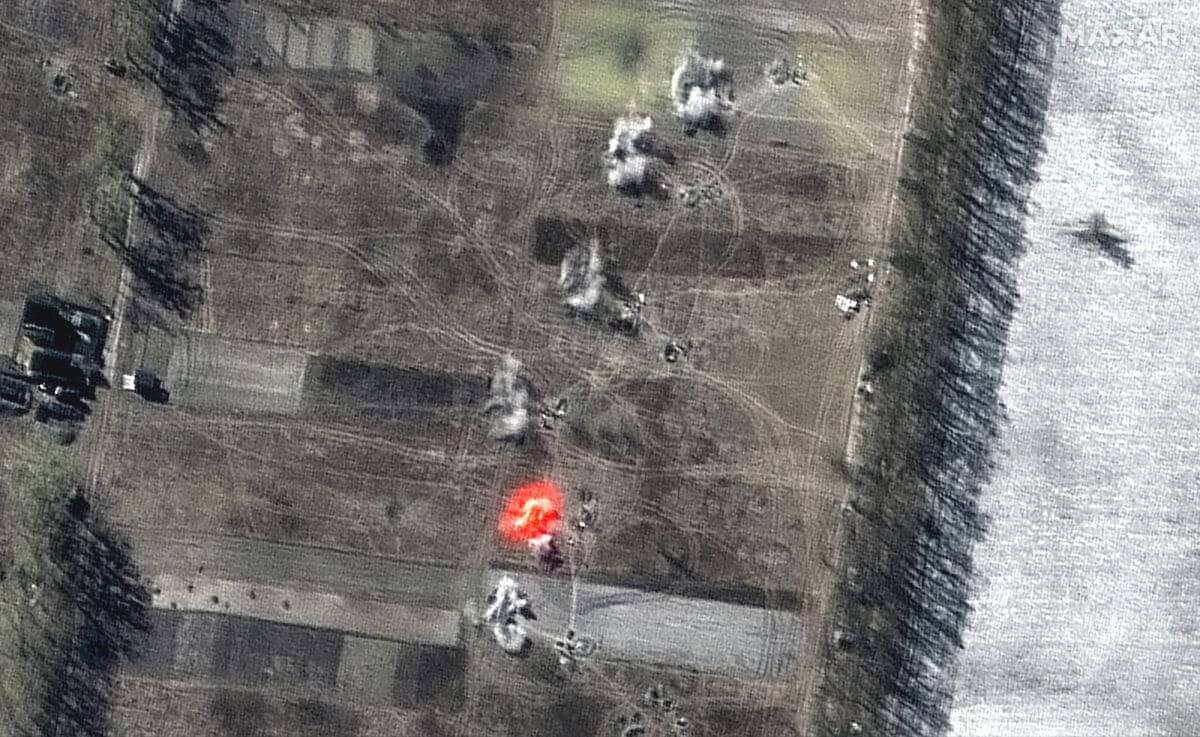 Satellite Images Spot Russian Artillery Firing On Kyiv, Ukraine