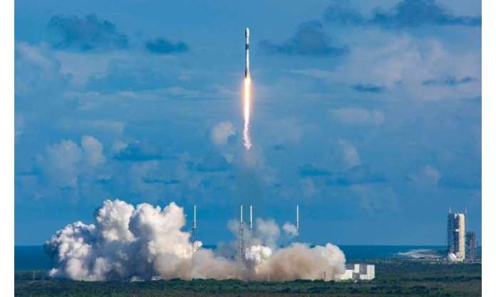The Falcon 9 rocket carrying the  ANASIS-II satellite blasted off from Cape Canaveral Air Force Station in Florida