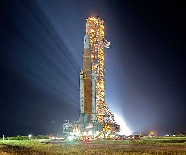 NASA's new rocket on launchpad for trip to Moon