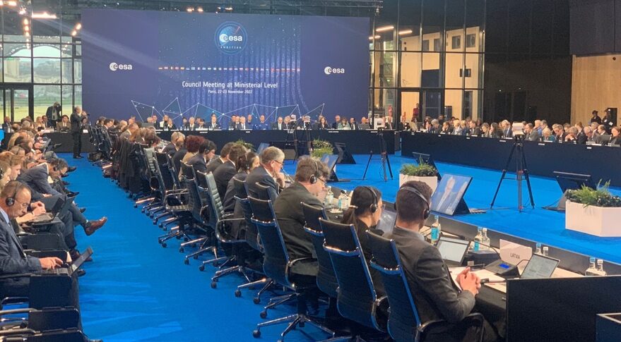 Ministers from ESA's member states gathered in Paris for a two-day meeting that started Nov. 22 to fund agency programs for the next three years. Credit: ESA