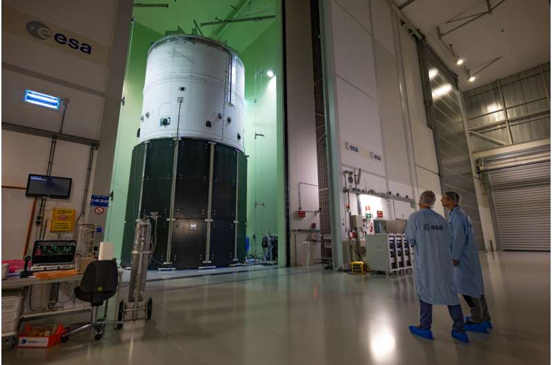 Ariane 6 upper stage visits ESA's temple of boom