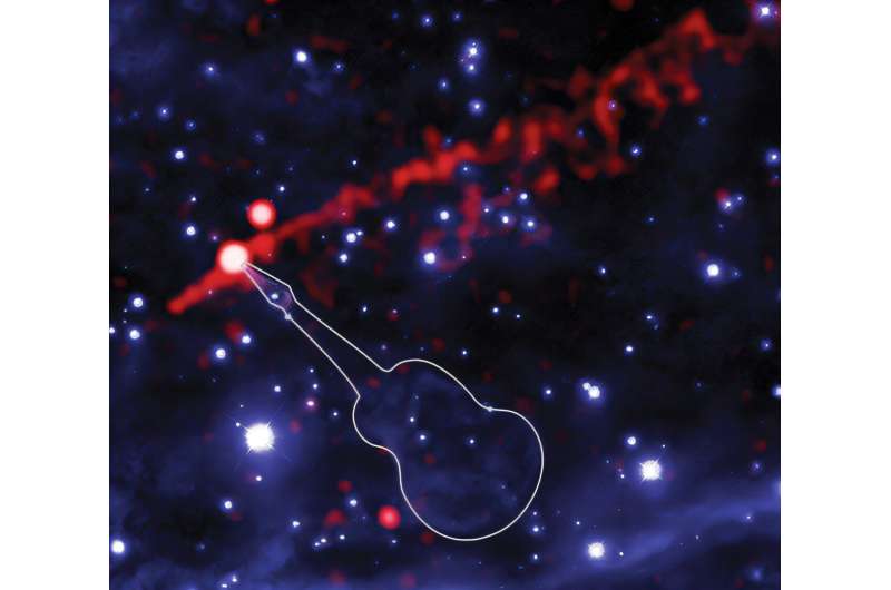 NASA's Chandra, Hubble tune Into 'flame-throwing' Guitar Nebula