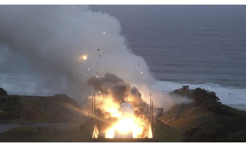 The engine of Japan's flagship new small rocket explodes during a test for a second time