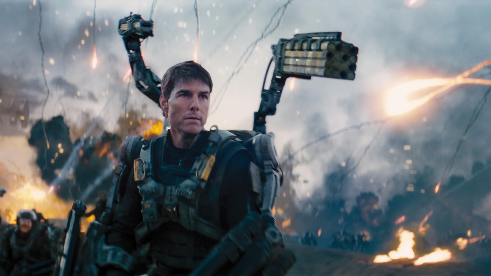 Screenshot showing Tom Cruise in the sci-fi movie Edge of Tomorrow (2014)