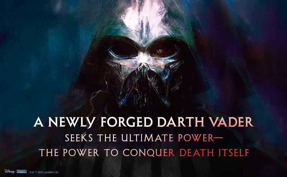 a promo banner for a new Star Wars book featuring Darth Vader's helmet