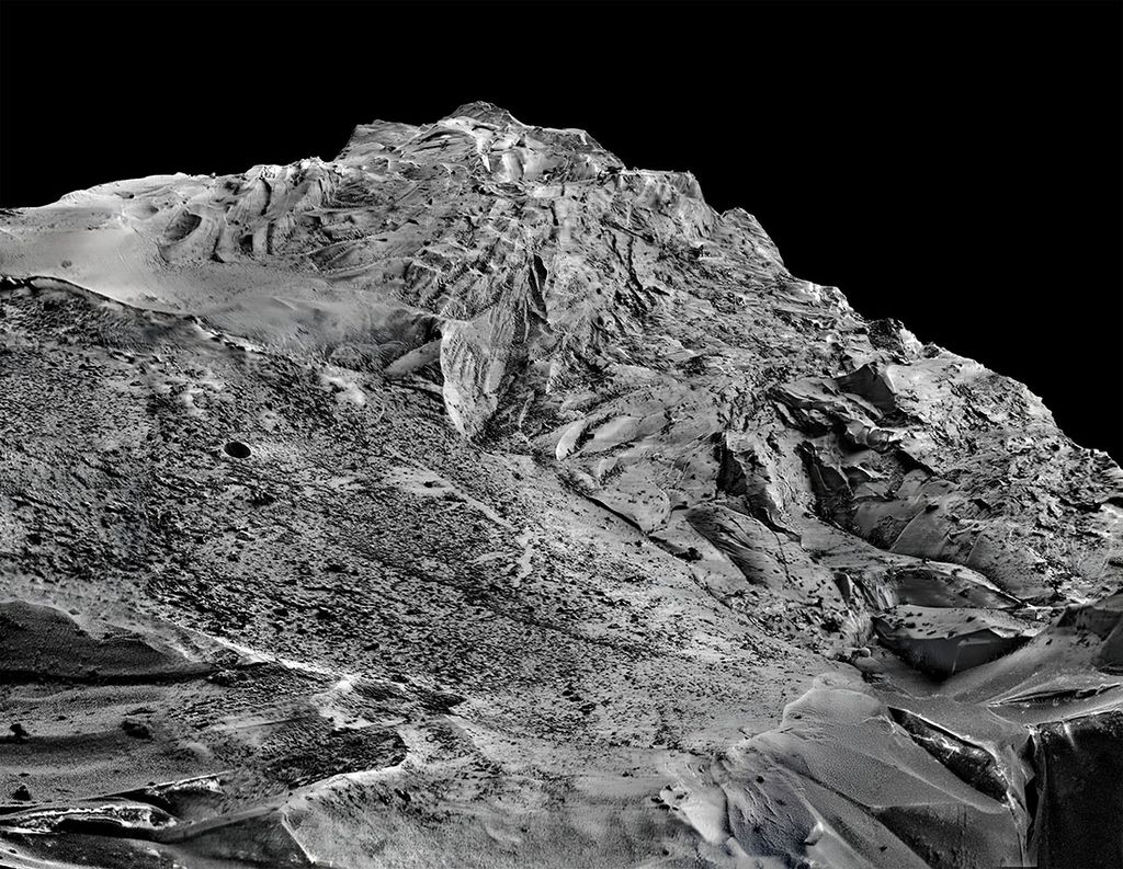 an electron microscope image of a moon rock