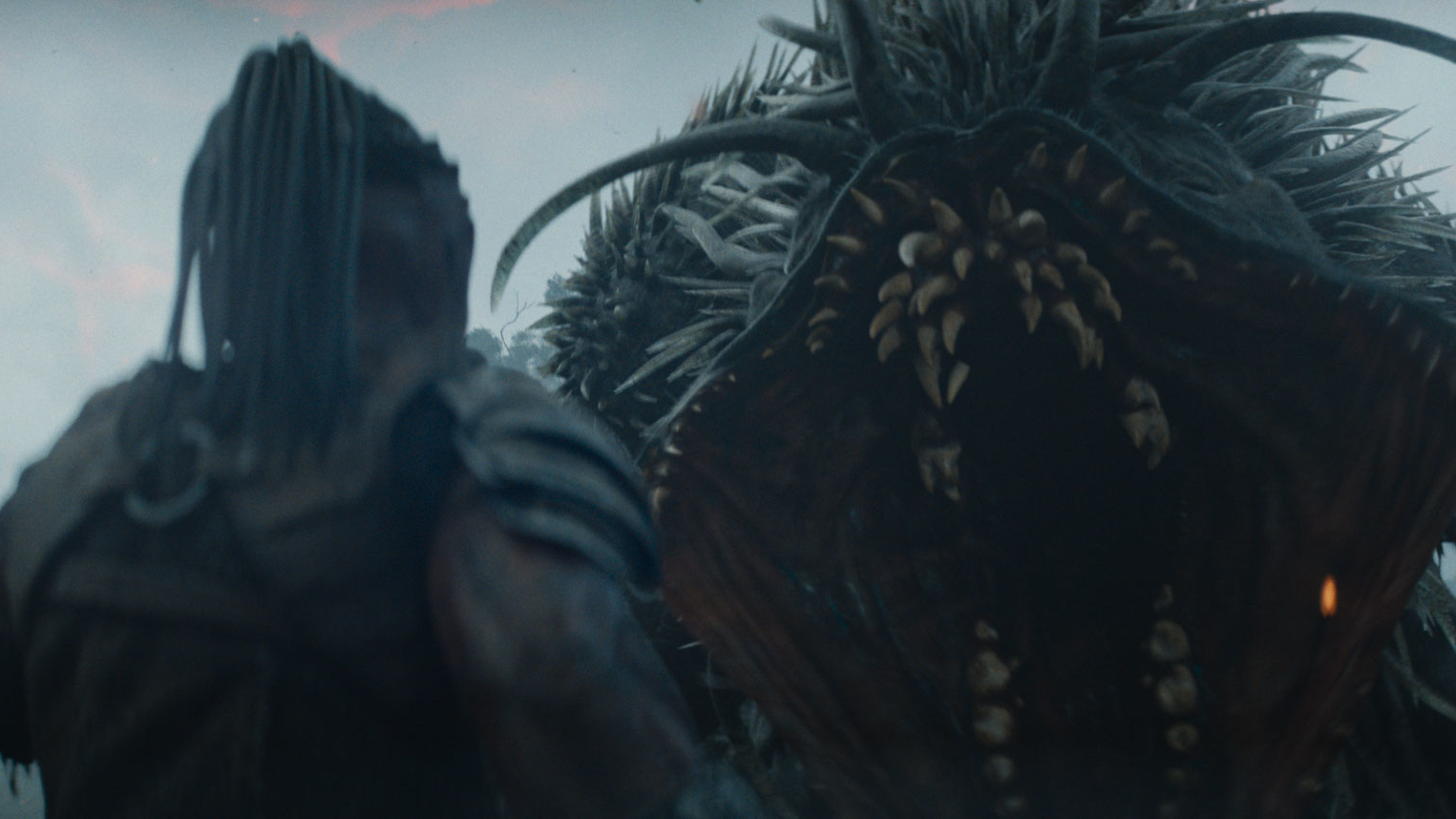 Dimitrius Schuster-Koloamatangi as Dek in 20th Century Studios' PREDATOR: BADLANDS film. Photo courtesy of 20th Century Studios. © 2025 20th Century Studios. All Rights Reserved.