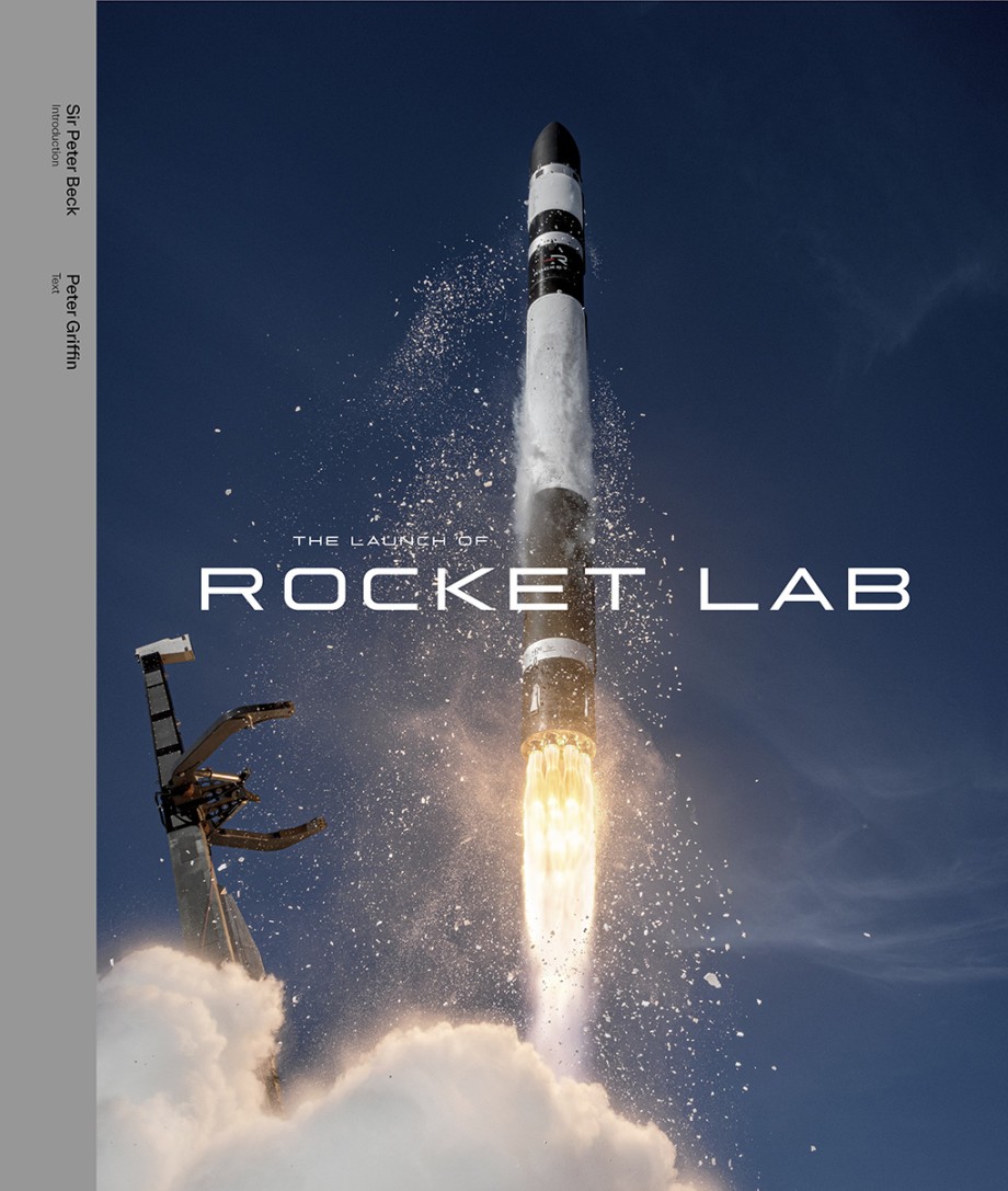 a book cover for The Launch of Rocket Lab