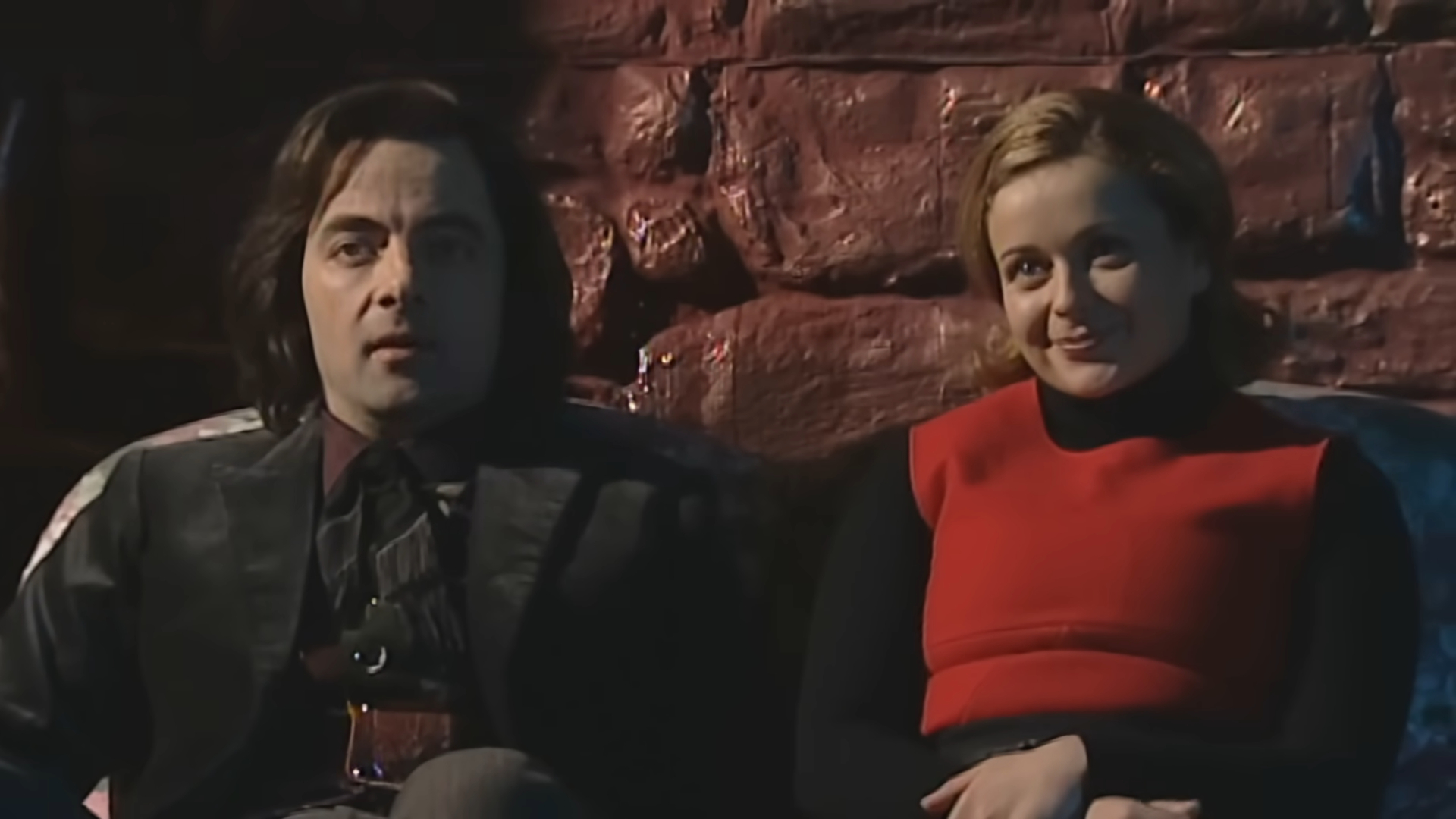 Rowan Atkinson and Julia Sawalha in the Doctor Who spin-off The Curse of Fatal Death.