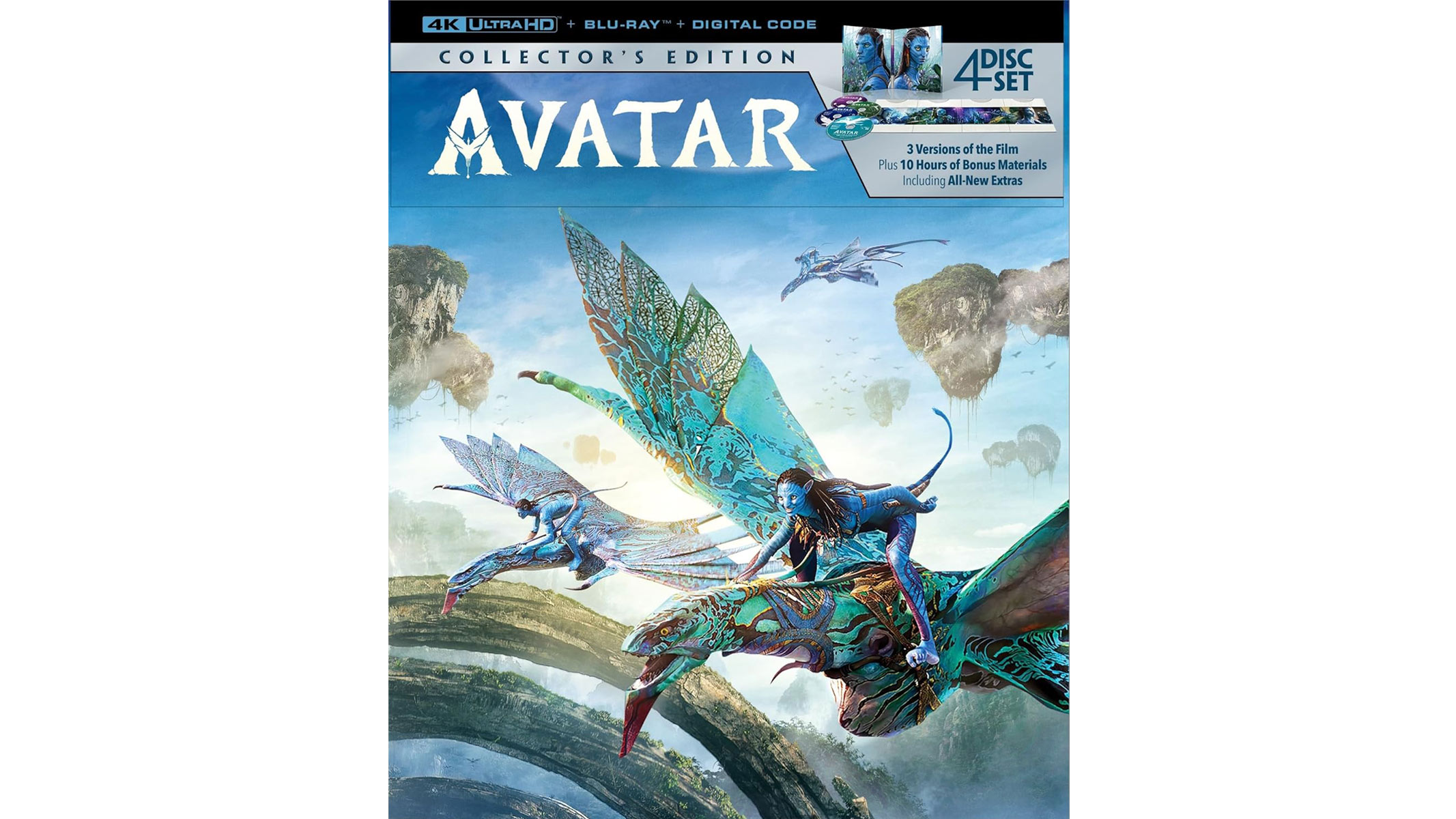 A blue box which shows some blue creatures riding some dragon-like animals is on a white background.