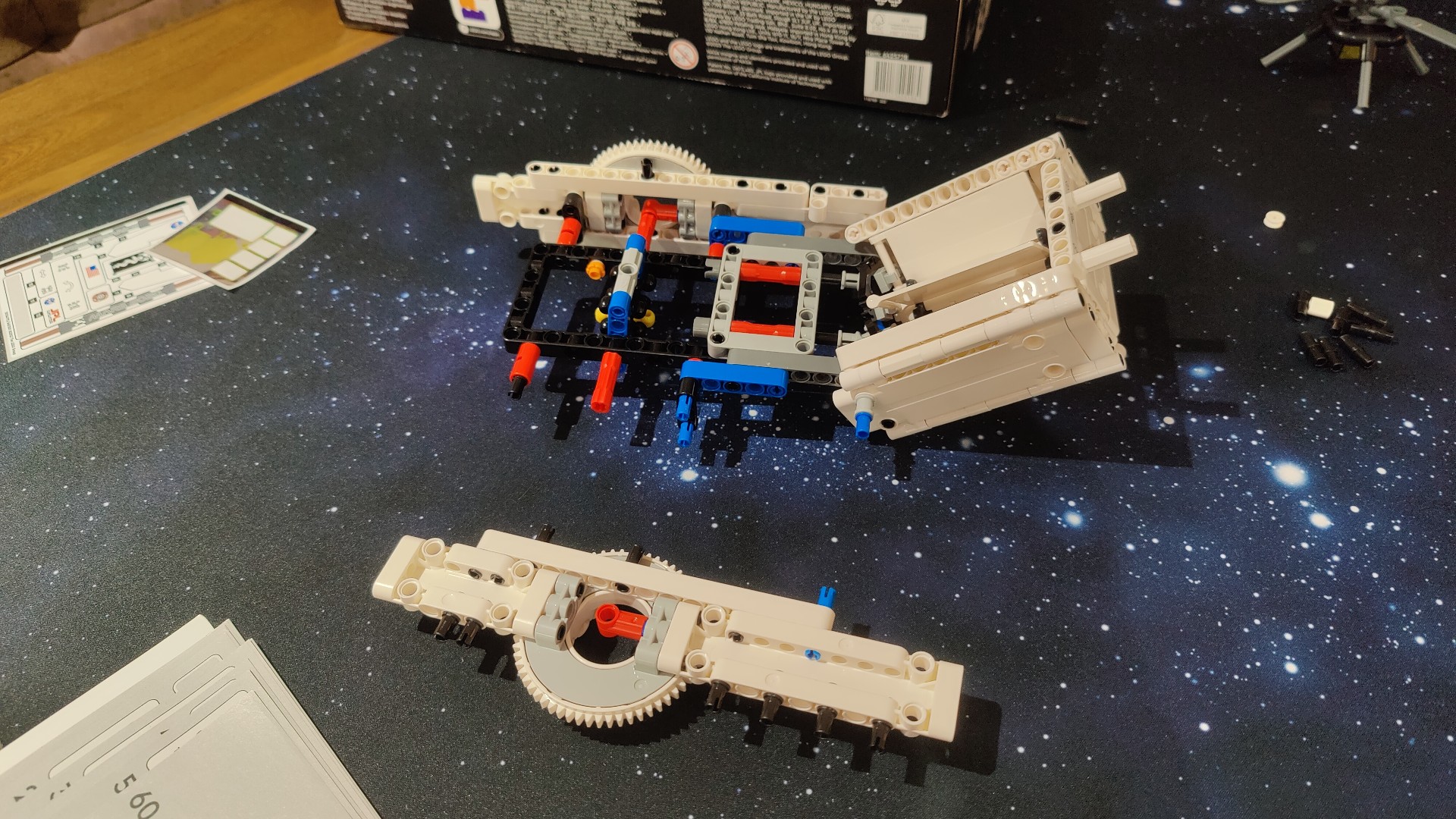 Photo of the Lego NASA Mars Rover Perseverance being built.