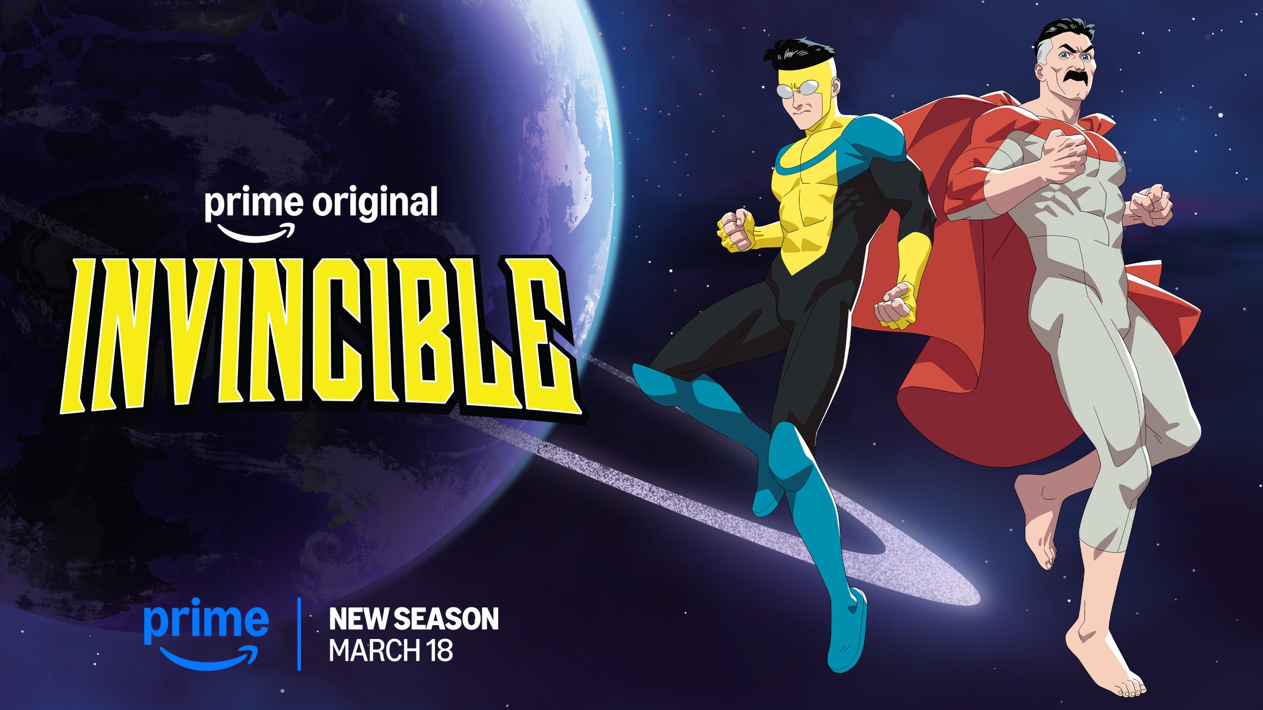 promo banner for an animated superhero show
