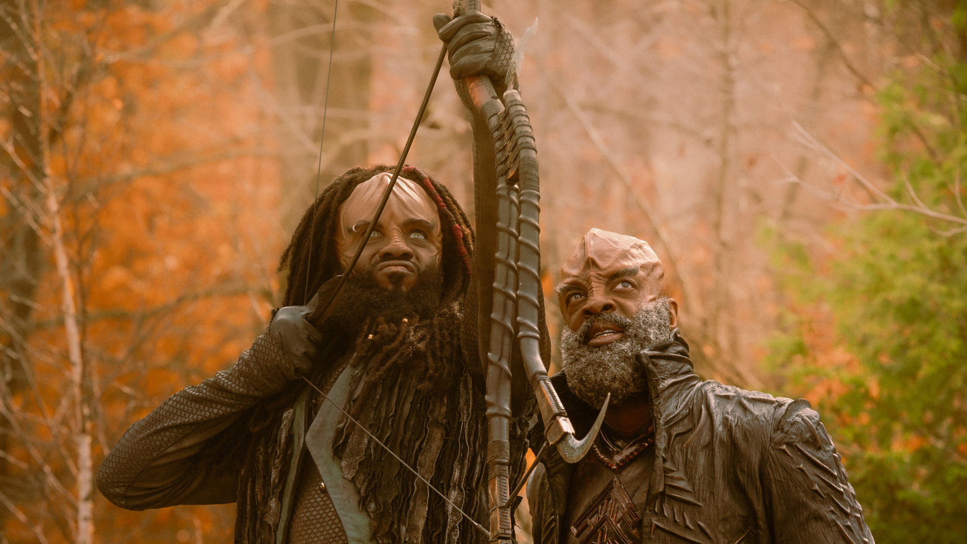 Karim DianÈ as Jay-Den and Martin Roach as Drekol in Star Trek: Starfleet Academy, episode 4, season 1, streaming on Paramount+, 3035. Photo Credit: Brooke Palmer/Paramount+.