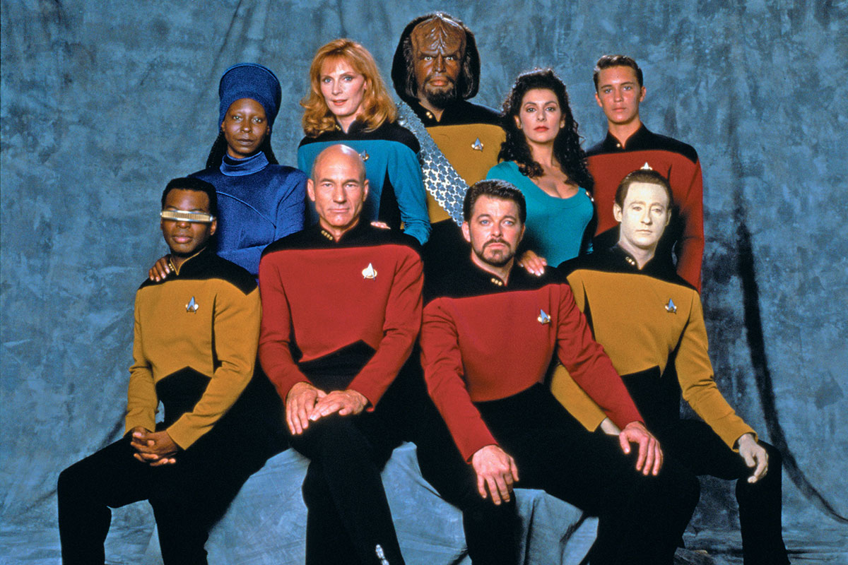 The cast of Star Trek: The Next Generation.