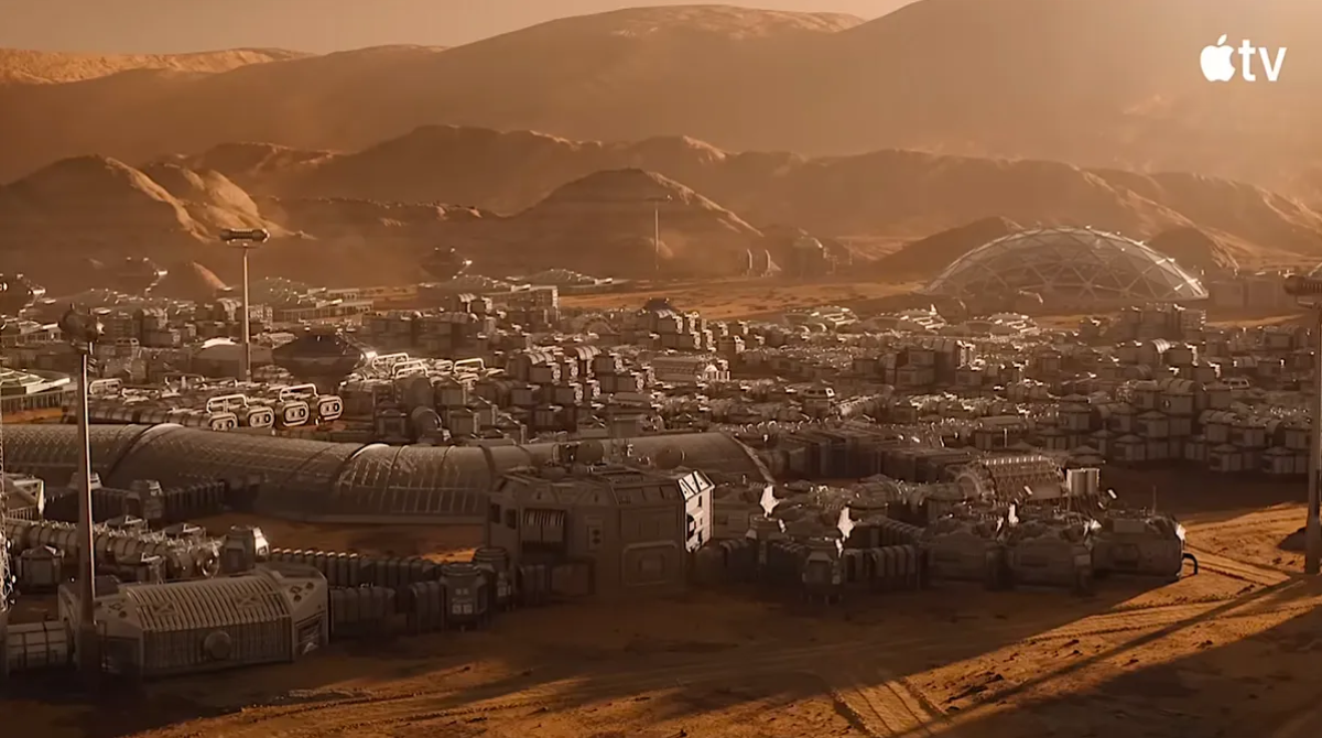 an image of a large colony on Mars