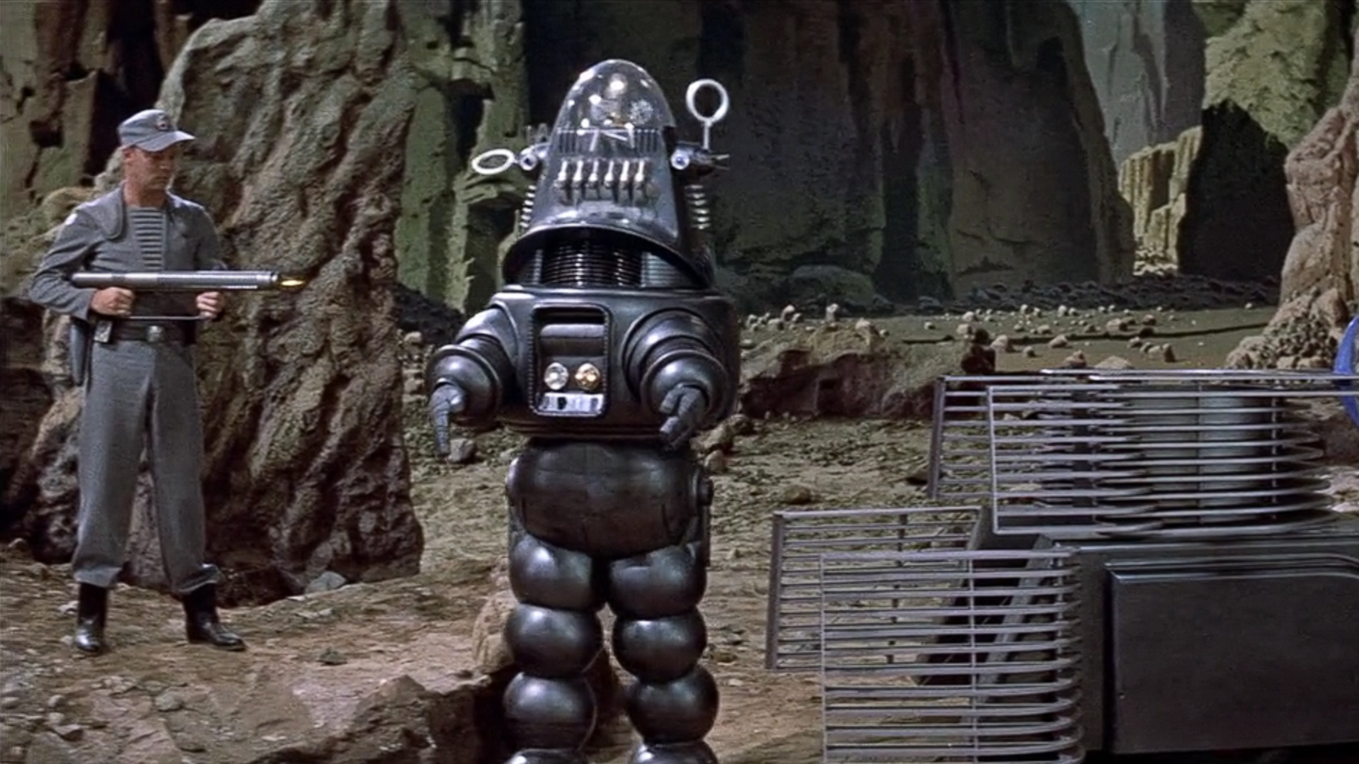 Screenshot from the 1956 sci-fi movie Forbidden Planet.
