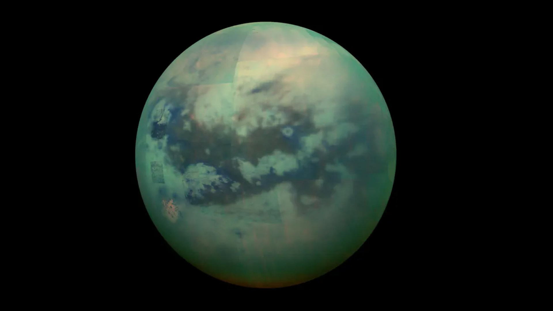 A NASA image of Saturn's moon, Titan