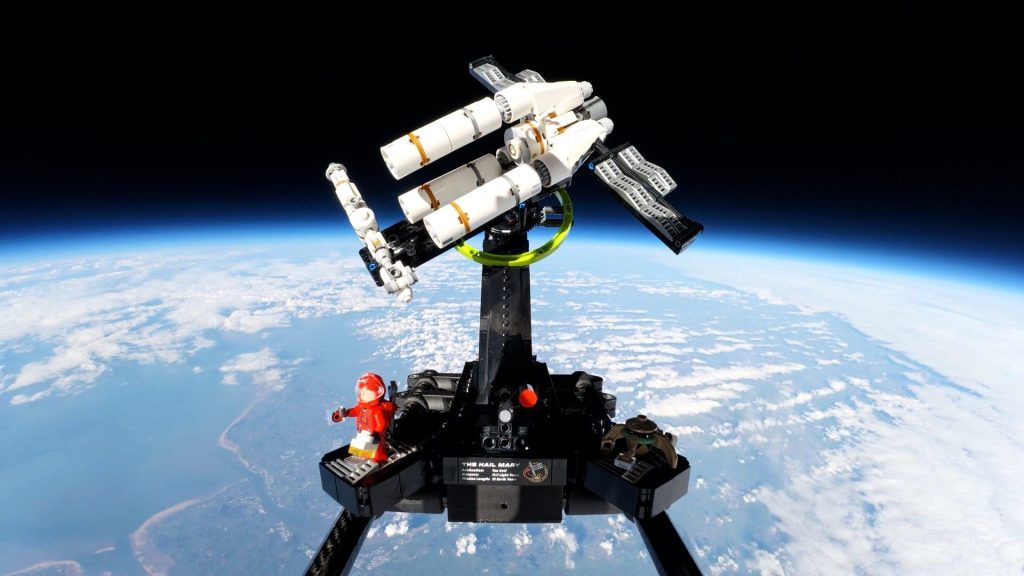 A Lego ‘Project Hail Mary’ set just soared into the stratosphere, breaking the Guinness World Record for highest flight_69ebc7c166ce8.jpeg
