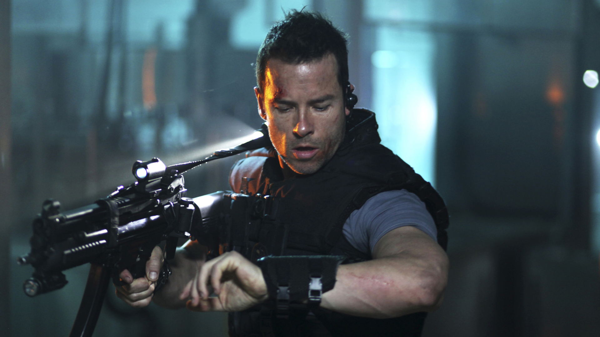 Screenshot from sci-fi prison movie 