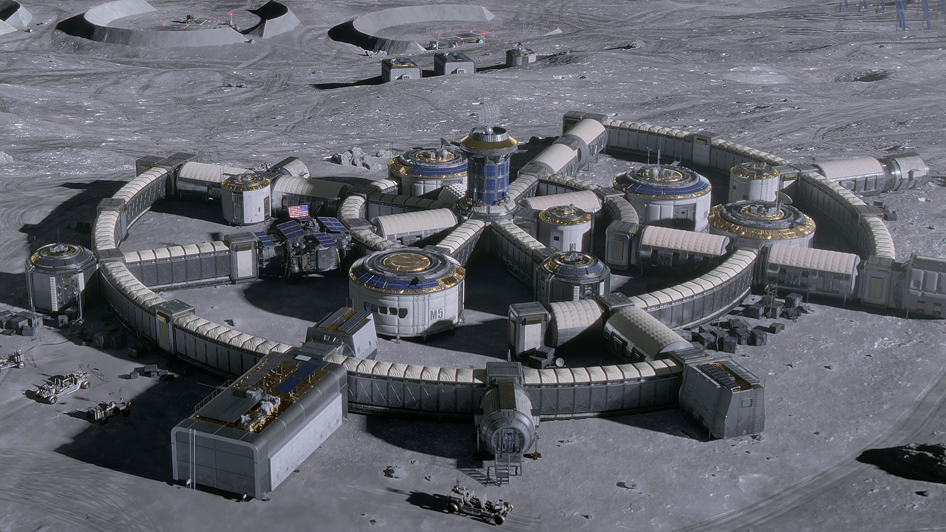 Jamestown Moon Base from sci-fi TV show For All Mankind