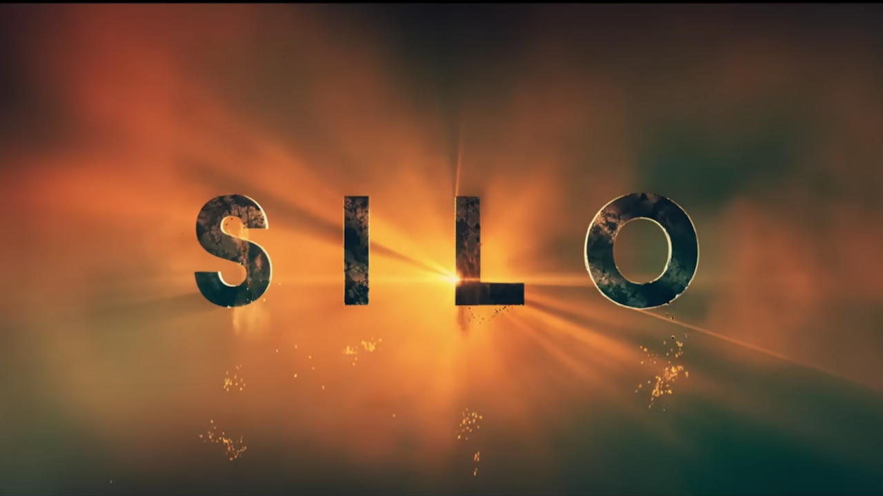 a red, orange, and black logo for a sci-fi tv show