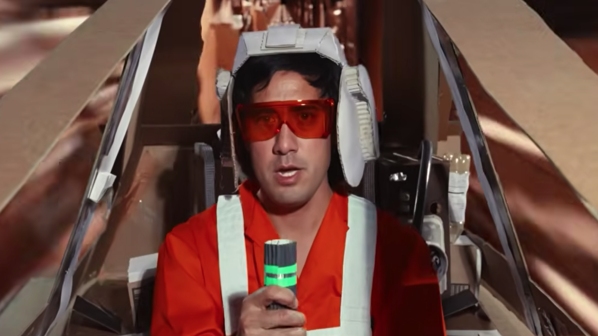 a starfighter pilot character in a sci-fi spoof film