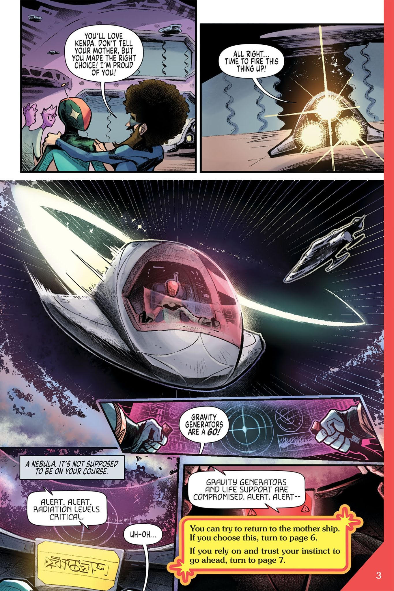  a sci-fi comic book page