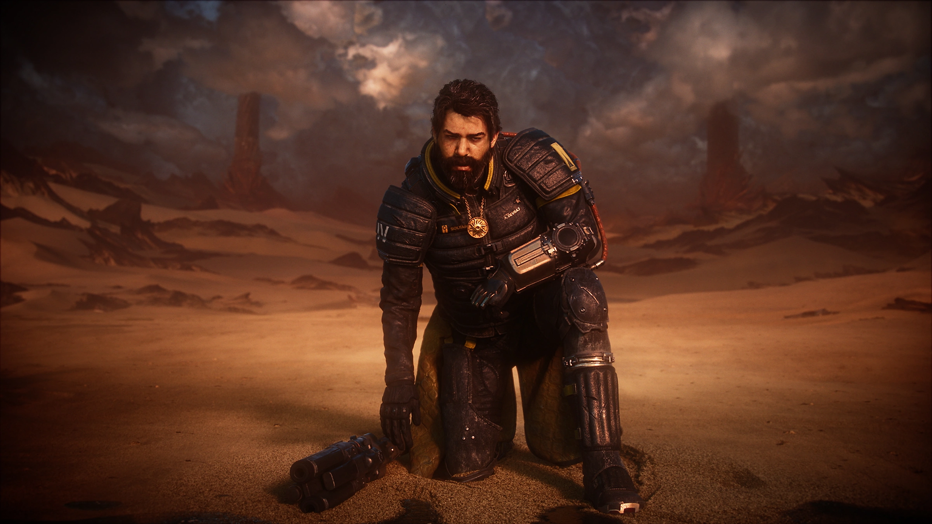 Screenshot from the video game Saros
